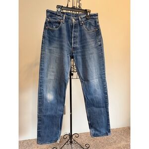 Levi's 501 Original Fit Blue Straight Leg Jeans W33 L36 Med Wash  closer to W31
